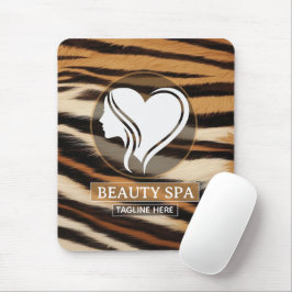 Luxury Beauty Spa Logo Elegant Tiger Print Salon  Muismat