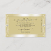 Luxury Beige Cream Sparkle Jewels met  Logo Visitekaartje (Achterkant)