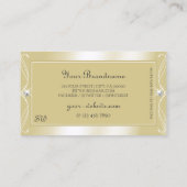 Luxury Beige Cream Sparkle Jewels Monogram  Visitekaartje (Achterkant)