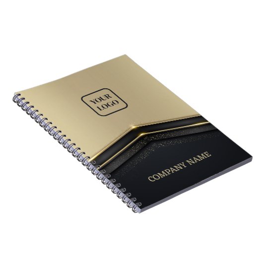 Luxury Beige en Black Gold Arrow Notitieboek (Rechterzijde)