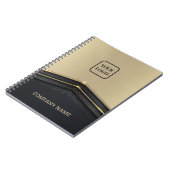 Luxury Beige en Black Gold Arrow Notitieboek (Linkerzijde)