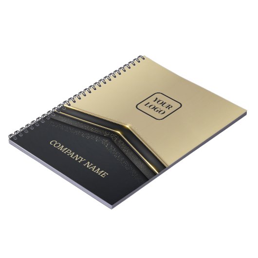 Luxury Beige en Black Gold Arrow Notitieboek (Linkerzijde)