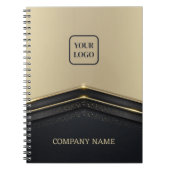 Luxury Beige en Black Gold Arrow Notitieboek (Voorkant)