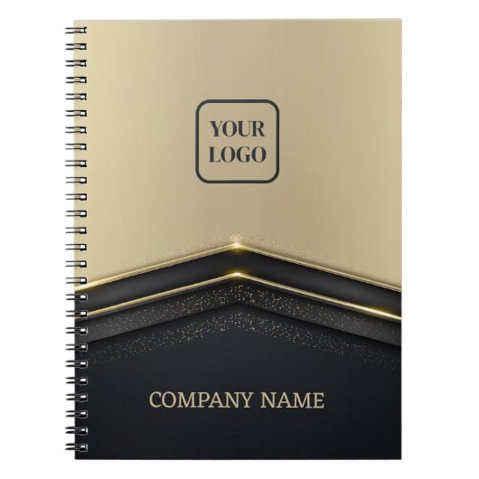 Luxury Beige en Black Gold Arrow Notitieboek (Voorkant)