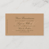 Luxury Beige met Gold Decor Diamonds en Monogram Visitekaartje (Achterkant)