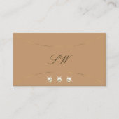 Luxury Beige met Gold Decor Diamonds en Monogram Visitekaartje (Voorkant)