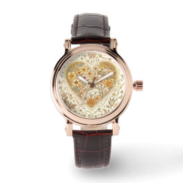 Luxury, , Beigi Gold ,Love Heart , Valentine's Day Horloge