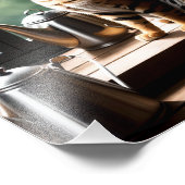 Luxury Bengal Cat Portrait by Window Foto Afdruk (Hoek)