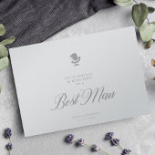 Luxury Best Man Wedding Minimalist proposal Kaart