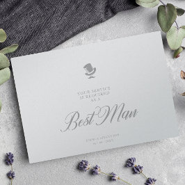 Luxury Best Man Wedding Minimalist proposal Kaart