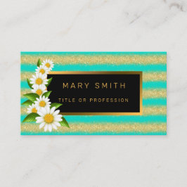 Luxury Best Popular Turquoise Gold Glitter Visitekaartje