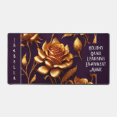 Luxury Big Gold Roos Modern Collectie Bureaumat (Voorkant)