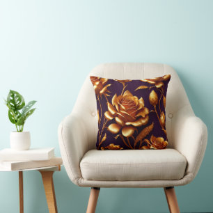Luxury Big Gold Roos Modern Collectie Kussen