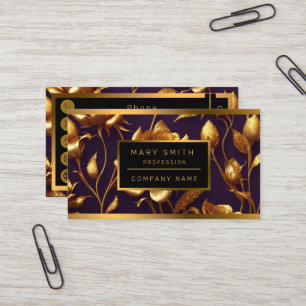Luxury Big Gold Roos Modern Collectie Visitekaartje