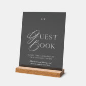 Luxury Black Acrylic Guest Book Sign Acryl Bord (Hoek)