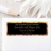 Luxury Black and Gold Cosmetics Jar Label (Insitu)