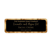 Luxury Black and Gold Cosmetics Jar Label (Voorkant)