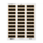 Luxury Black and Gold Cosmetics Jar Label (Full Sheet)