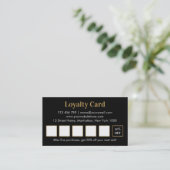 Luxury black and gold makeup artist Loyalty Card (Staand voorkant)