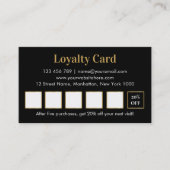 Luxury black and gold makeup artist Loyalty Card (Voorkant)