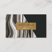Luxury Black and Gold Marble Business Coach Card Visitekaartje (Voorkant)