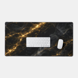 Luxury Black and Gold Marble Mouse Pad