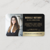 Luxury Black and Gold Notary Public Visitekaartje (Voorkant)