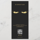 Luxury Black and Gold Salon Price List Menu (Achterkant)