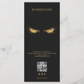 Luxury Black and Gold Salon Price List Menu (Achterkant)