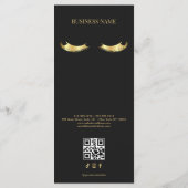 Luxury Black and Gold Salon Price List Menu (Achterkant)