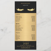Luxury Black and Gold Salon Price List Menu (Voorkant)
