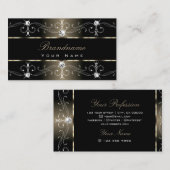 Luxury Black Beige  grenzen Juwelen Ornamenten Visitekaartje (Voorkant / Achterkant)