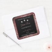 Luxury Black Burgundy Glitter Product Label Jewels (Envelop)