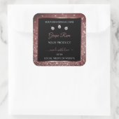 Luxury Black Burgundy Glitter Product Label Jewels (Tas)