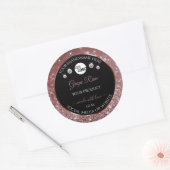 Luxury Black Burgundy Glitter Product Labels Logo (Envelop)