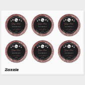 Luxury Black Burgundy Glitter Product Labels Logo (Vel)