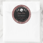 Luxury Black Burgundy Glitter Product Labels Logo (Tas)