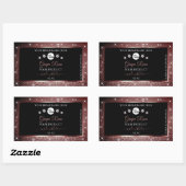 Luxury Black Burgundy Glitter Product Labels Logo (Vel)