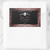 Luxury Black Burgundy Glitter Product Labels Logo (Tas)