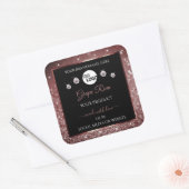 Luxury Black Burgundy Glitter Product Labels Logo (Envelop)
