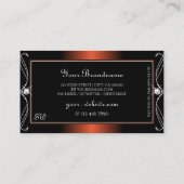 Luxury Black Copper Sparkle Jewels Initialen Visitekaartje (Achterkant)