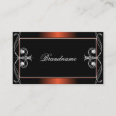 Luxury Black Copper Sparkle Jewels  Ornament Visitekaartje (Voorkant)