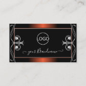 Luxury Black Copper Sparkle Jewels Voeg  Logo toe Visitekaartje (Voorkant)
