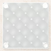 Luxury Black Diamond Tufted Pattern Glazen Onderzetter (Achterkant)