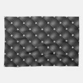 Luxury Black Diamond Tufted Pattern Theedoek (Horizontaal)
