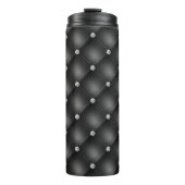 Luxury Black Diamond Tufted Pattern Thermosbeker (Voorkant)