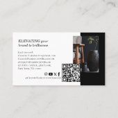 Luxury Black Elegant Photo Layout Real Estate Logo Visitekaartje (Achterkant)