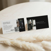 Luxury Black Elegant Photo Layout Real Estate Visitekaartje