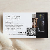 Luxury Black Elegant Photo Layout Real Estate Visitekaartje