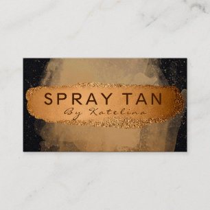 Luxury Black en Bronze Mobile Spray Tan Visitekaartje